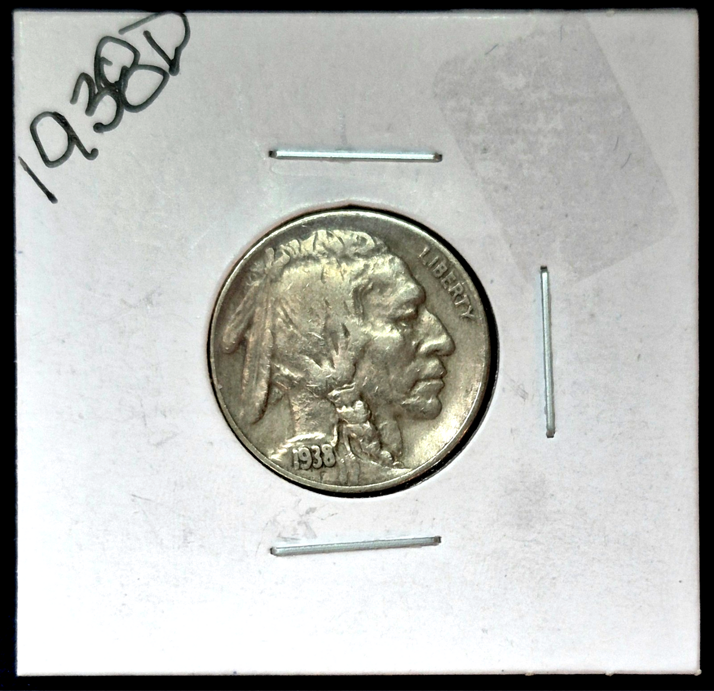 1938 D Buffalo Nickel Sharp F-VF Features Partial Horn Better Date Last Year