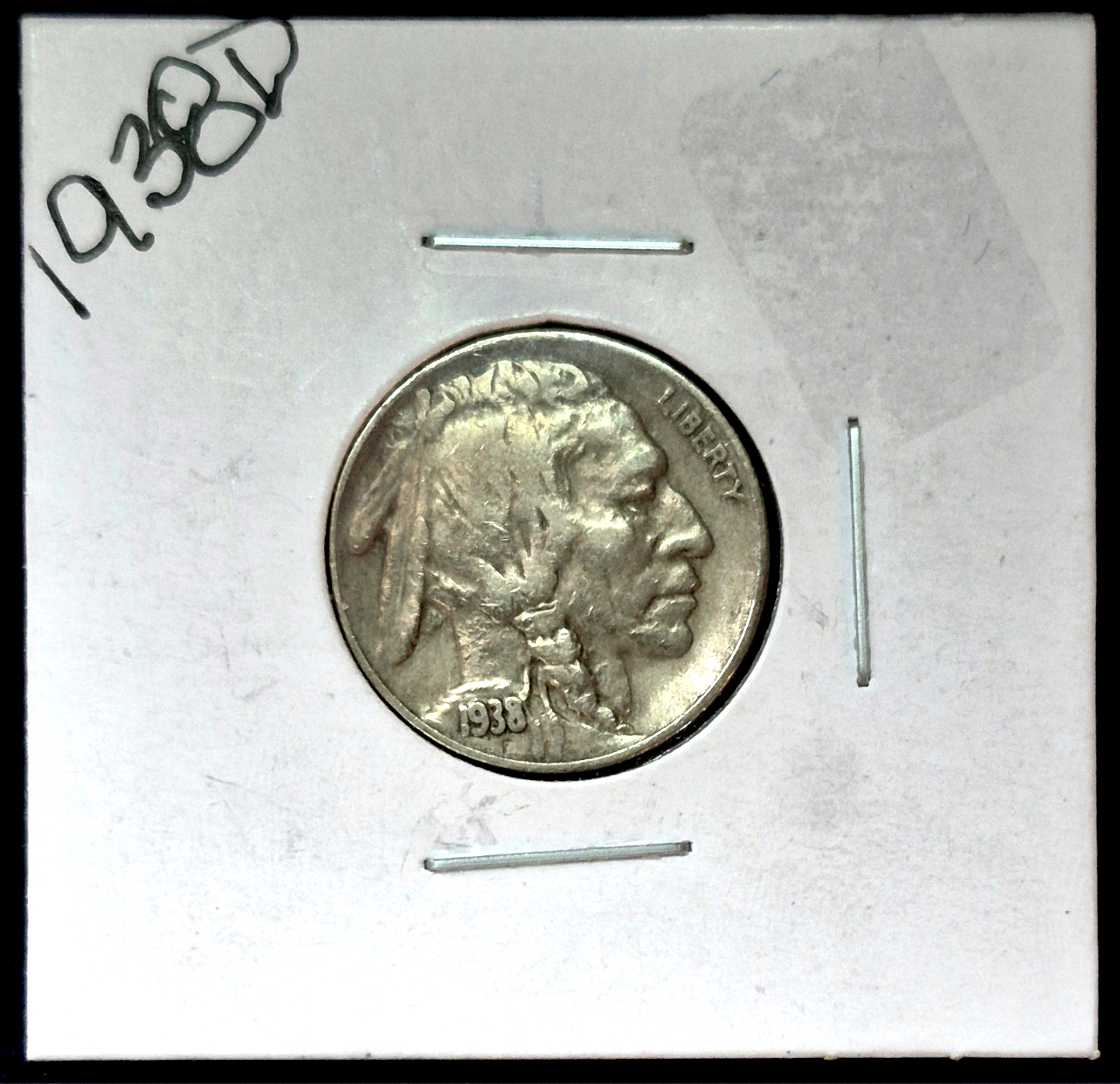 1938 D Buffalo Nickel Sharp F-VF Features Partial Horn Better Date Last Year