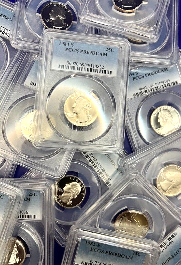 🔥LOT OF 3 - PCGS Graded Washington Quarter PR69DCAM PROOF Coins 🔥