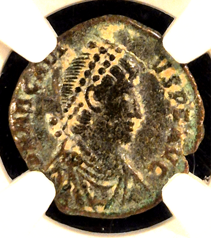 NGC Certified Ancient Coin Eastern Roman Empire Arcadius AD 383-408 AE3 Nummus