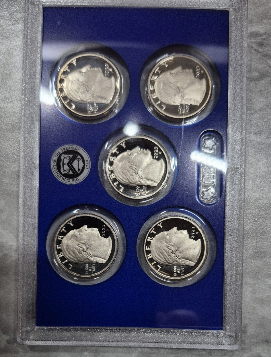 2023-S American Women Quarters Proof Set 5 Coin Bessie Coleman Roosevelt OGP COA