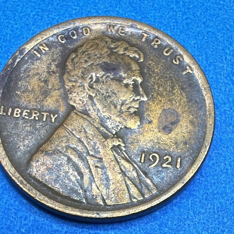 1921 Lincoln Wheat Cent 1C BU Uncirculated Toned US Coin Philadelphia
