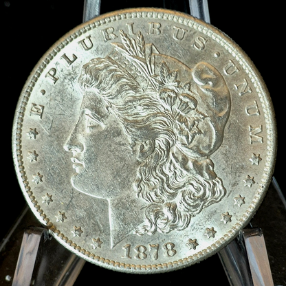 😎1878-S Morgan 90% Silver Dollar Gem Shiny Bright, Well Struck Coin 1st Year $1