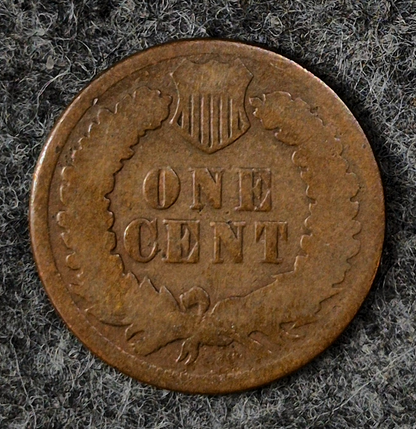1878 Indian Head Cent Penny AG or Less Features, Hole Filler, Coin Pictured 1C