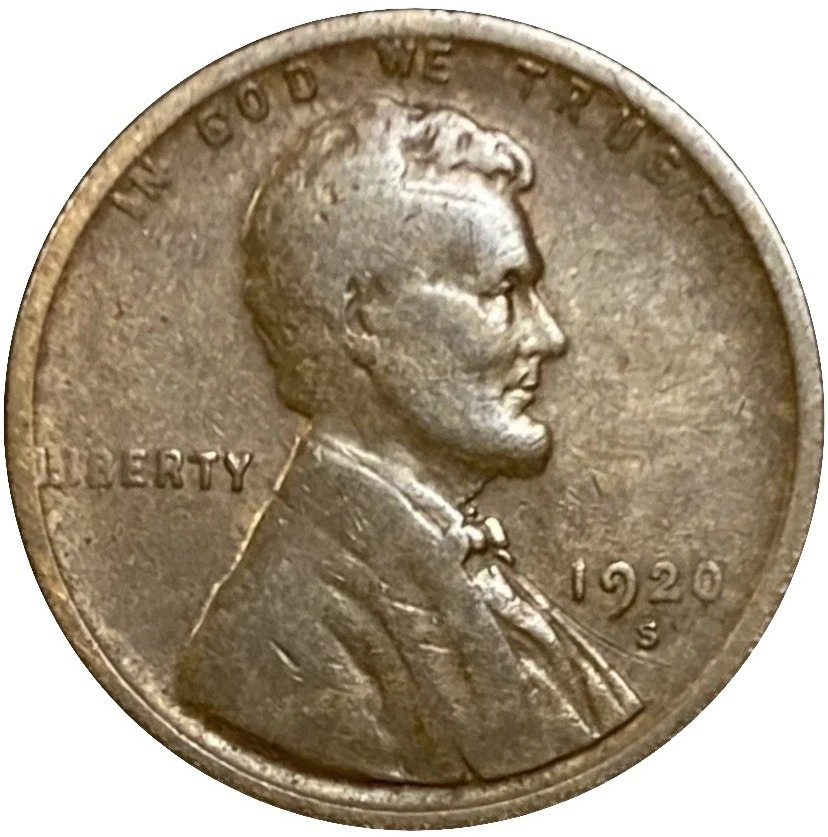 🔥 1920 S Lincoln Wheat Cent FINE-VERY FINE (F-VF) Condition Copper Penny 1c
