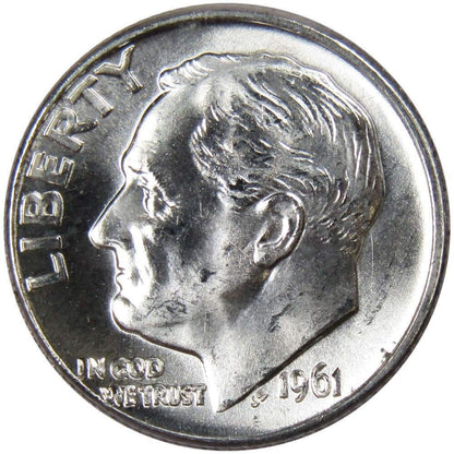 1961-D Roosevelt Dime Roosevelt Dime BU Uncirculated From Original Bank Roll