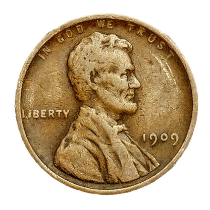 1909 P Lincoln Wheat Cent Good-Very Good (G-VG) Circulated Condition 1st Year
