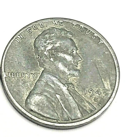 1943 S Lincoln Steel Wheat Cent G -F STEEL Penny WWII Coin Average Circulated