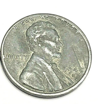 1943 S Lincoln Steel Wheat Cent G -F STEEL Penny WWII Coin Average Circulated