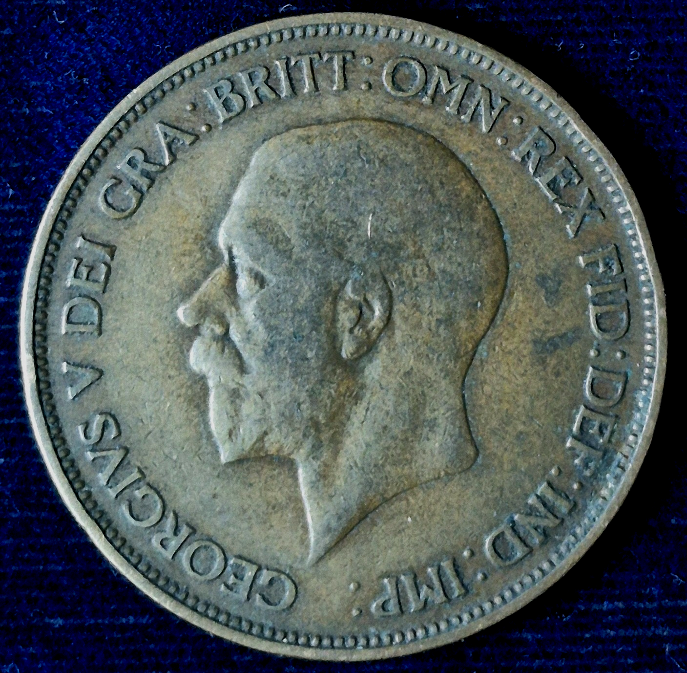 1936 Great Britain One Penny King George V Clear Details VF-XF Features This One