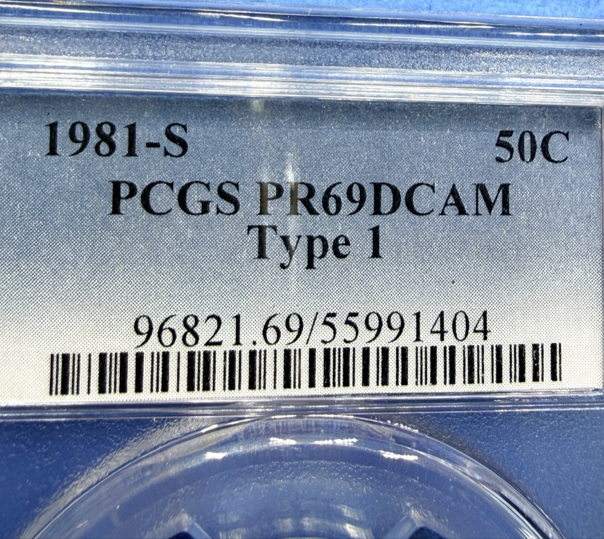 1981-S Kennedy Half Dollar 50C PCGS PR69DCAM Type 1 Deep Cameo Gem Proof JFK
