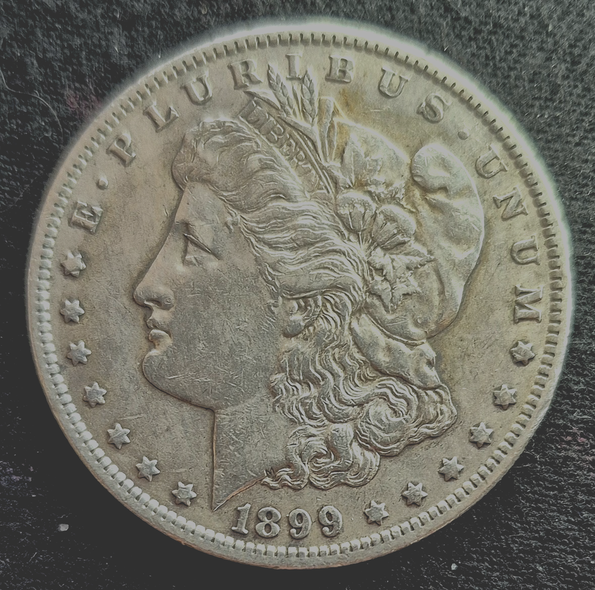 1899-o Morgan Dollar, Top 100-VAM 31 Micro O Mint Mark Strong AU-MS Features