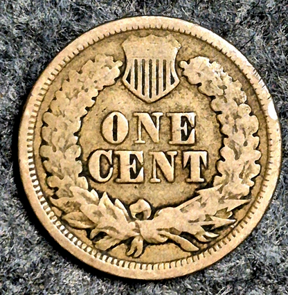1864 Indian Head Cent VG Features Type II Chunky Oak Wreath Coin Shown