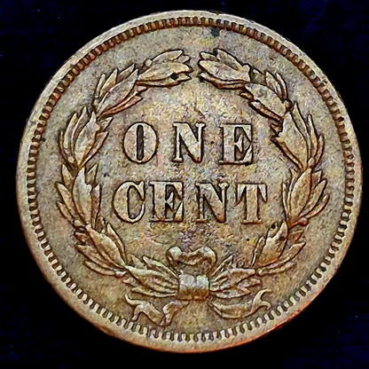 1859  INDIAN CENT FIRST YEAR XF-AU FEATURES TYPE ONE LAUREL WREATH REVERSE 1C