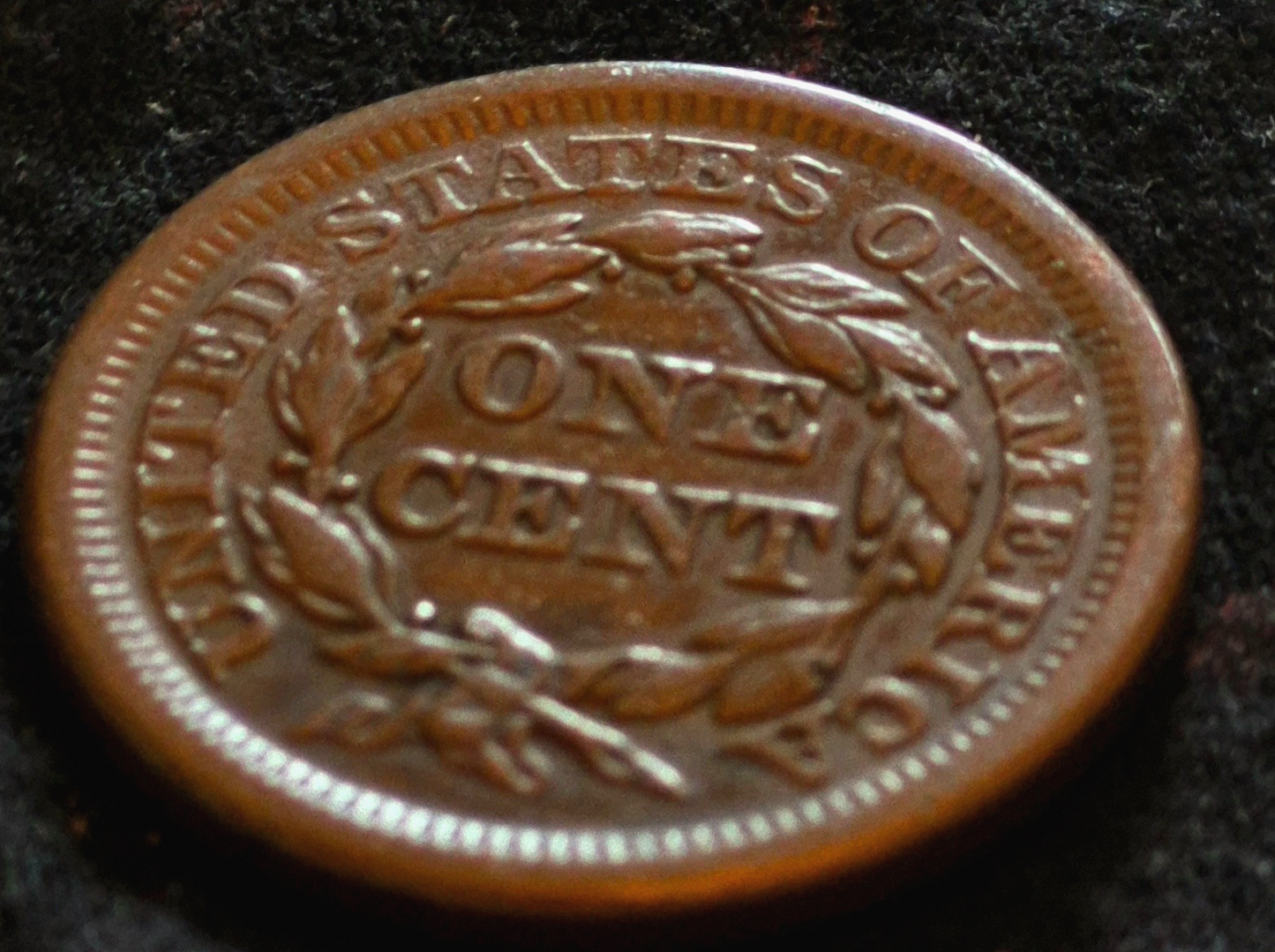 1853 Braided Hair Large Cent Strong AU-MS Features Variant N18 R1