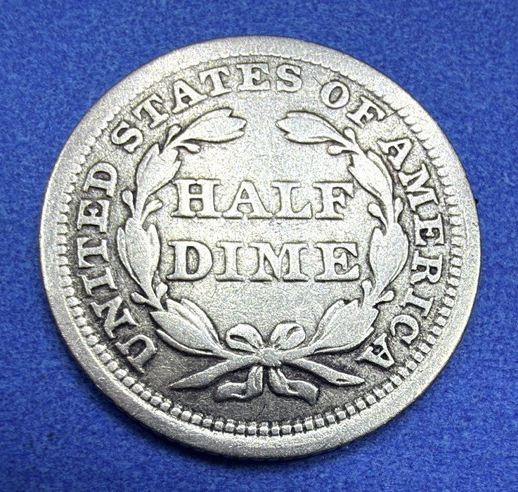 1853 Seated Liberty Half Dime Arrows at Date 90% Silver Fine Full Stars Classic