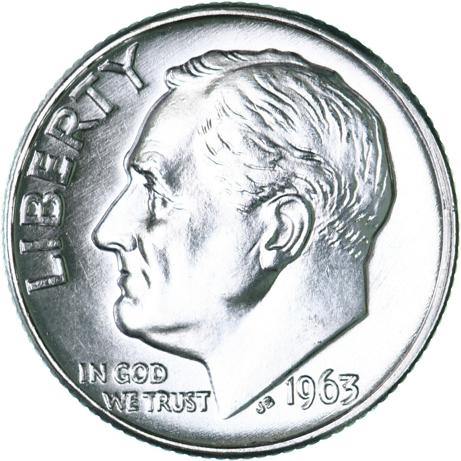 1963 D Roosevelt Dime 90% Silver Choice GEM BU Uncirculated BLAST WHITE 10c Coin