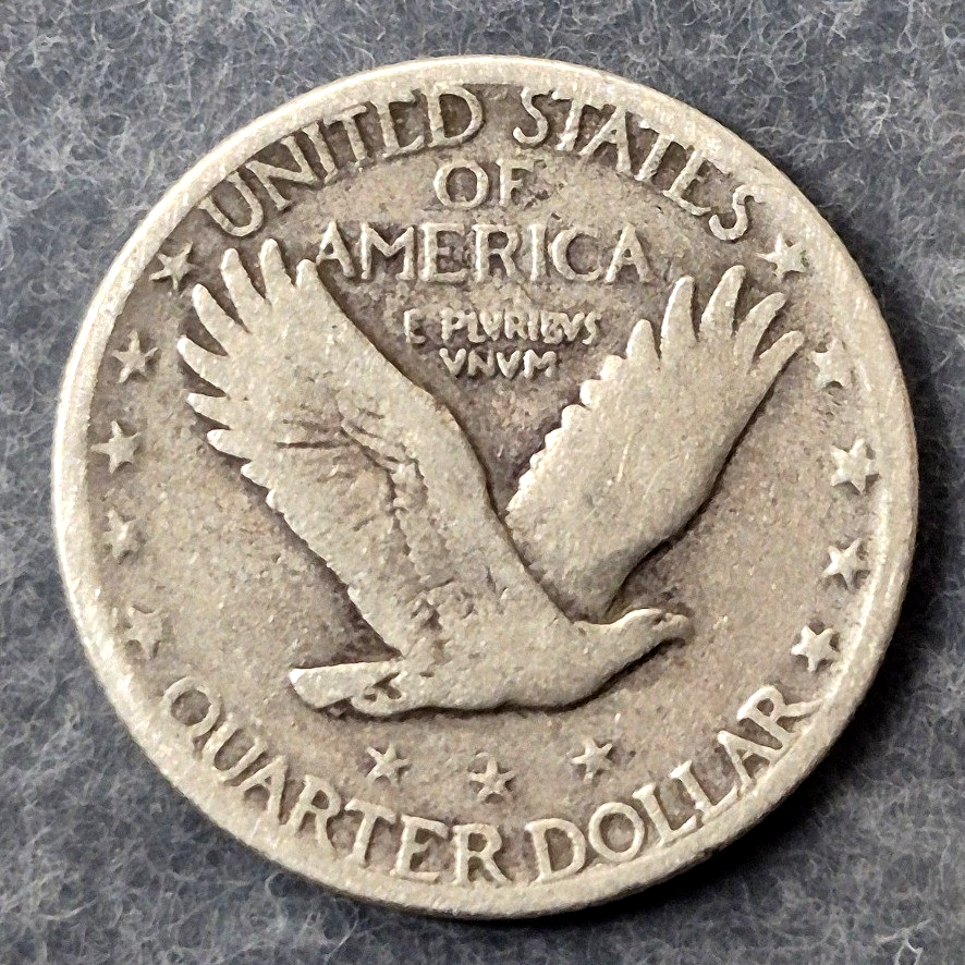 1930 P Standing Liberty Quarter 25c 90% Silver VG Final Year Type 2 Philadelphia