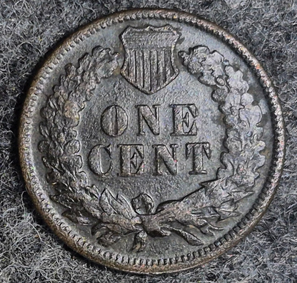 1874 Indian Head Cent Penny, F+/VF Features, LIBERTY, Receive Coin Pictured 1C