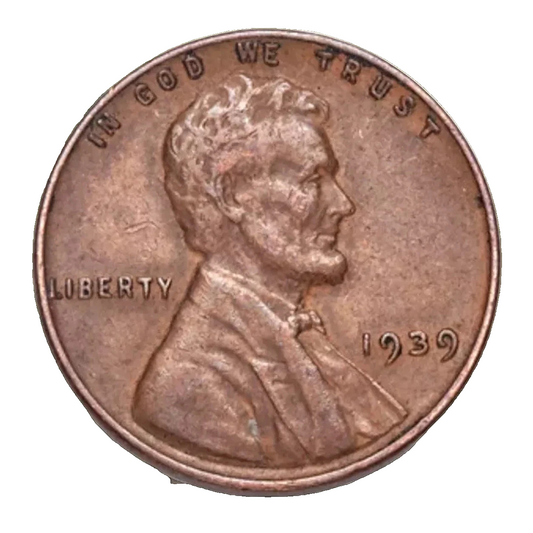 1939  Lincoln Wheat Cent (G-F) Good to Fine Circulated 1c Copper Coins