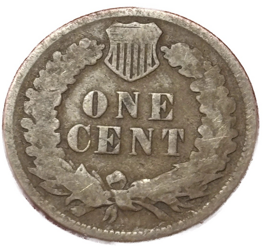1874 Indian Head Cent Good - Very Good Average Circulated Condition Bronze Penny