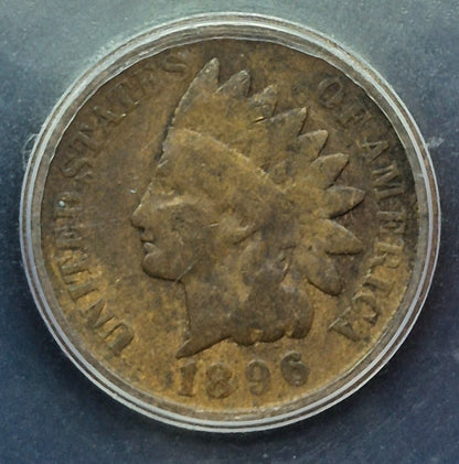 1896 INDIAN HEAD CENT - ICG - Genuine - Good -Very Good Features