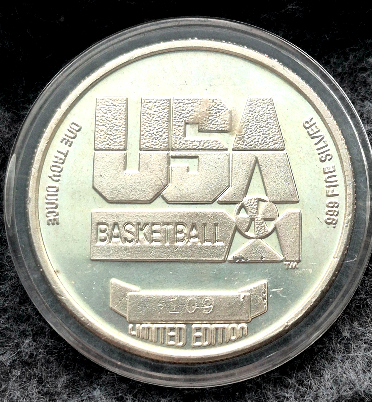 1992 Dream Team Isiah Thomas No. 2, 1 oz .999 Silver Round, #109 of 1,000, Toned