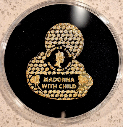 2021 Ghana Madonna &Child CuNi Colorized BU GH¢2 Coin GEM BU  { 1 of Only 1,500}