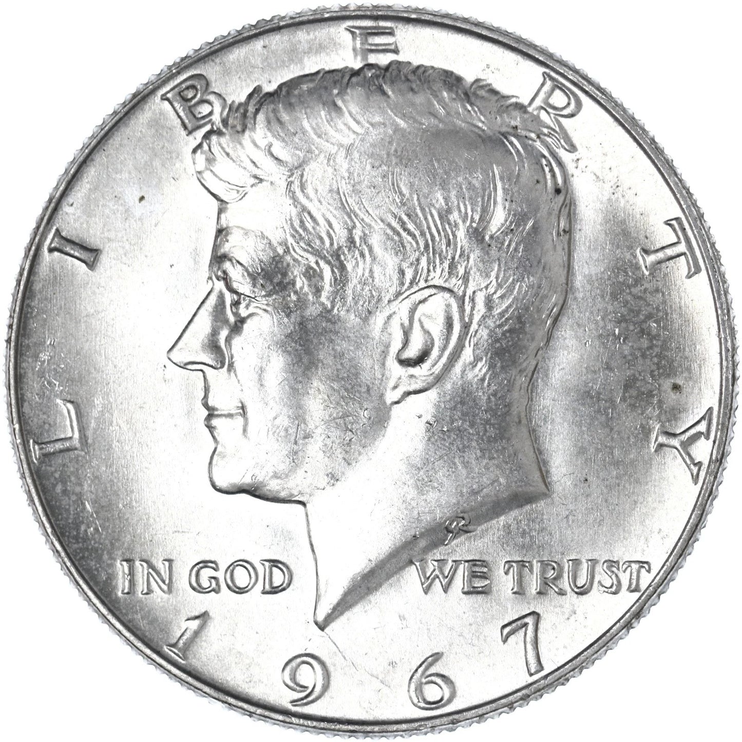 ⭐ 1967 Kennedy Half Dollar AU About Uncirculated 40% Silver Collectible JFK Coin