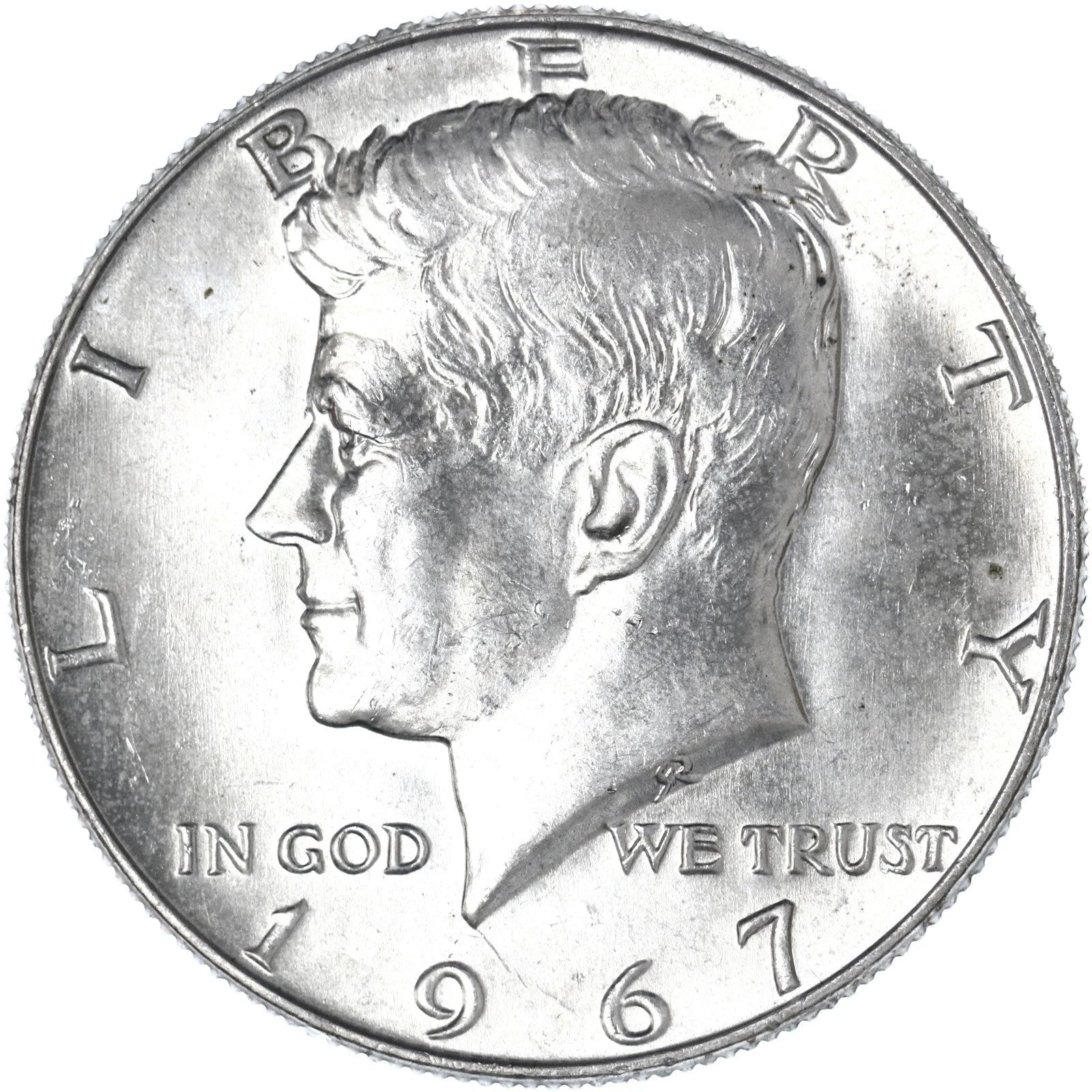 ⭐ 1967 Kennedy Half Dollar AU About Uncirculated 40% Silver Collectible JFK Coin