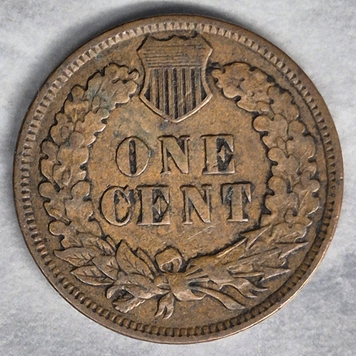 1902 Indian Head Cent Penny 1C Fine Bronze 120+ Year Old Antique US Type Coin - view 2