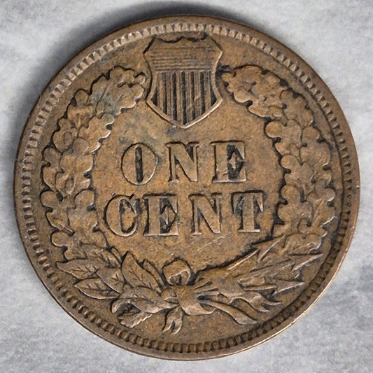1902 Indian Head Cent Penny 1C Fine Bronze 120+ Year Old Antique US Type Coin - view 2