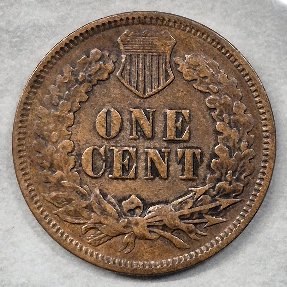 1870 Indian Head Cent Penny 1C AU About Uncirculated Semi Key Low Mintage Bronze