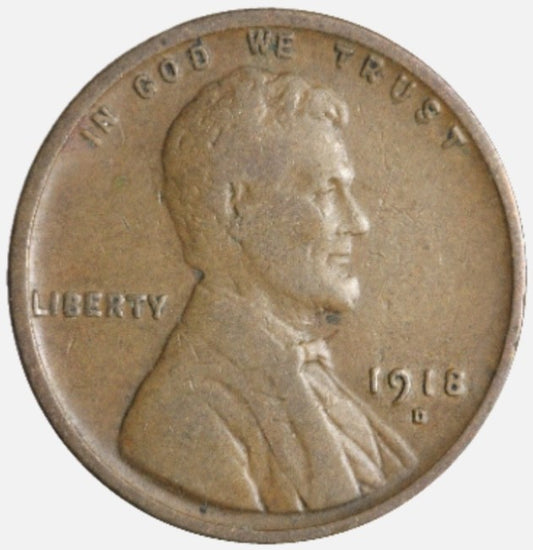 🔥 1918 D Lincoln Wheat Cent Good - Very Good (G-VG) Condition Copper Penny 1c