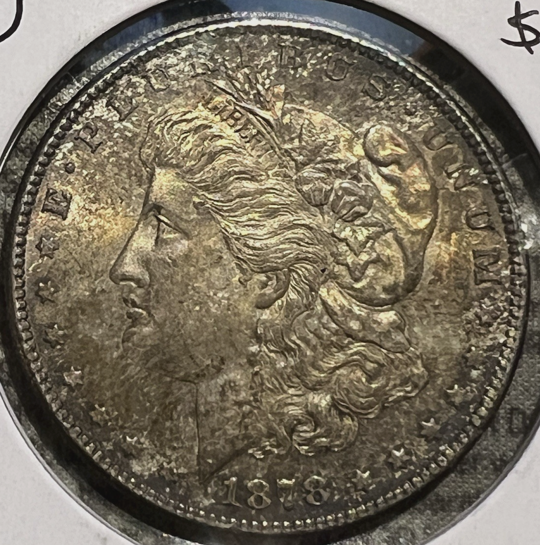 1878 FIRST YEAR Morgan Dollar 90% Silver SUPER Toned Sharp INCREDIBLE Features