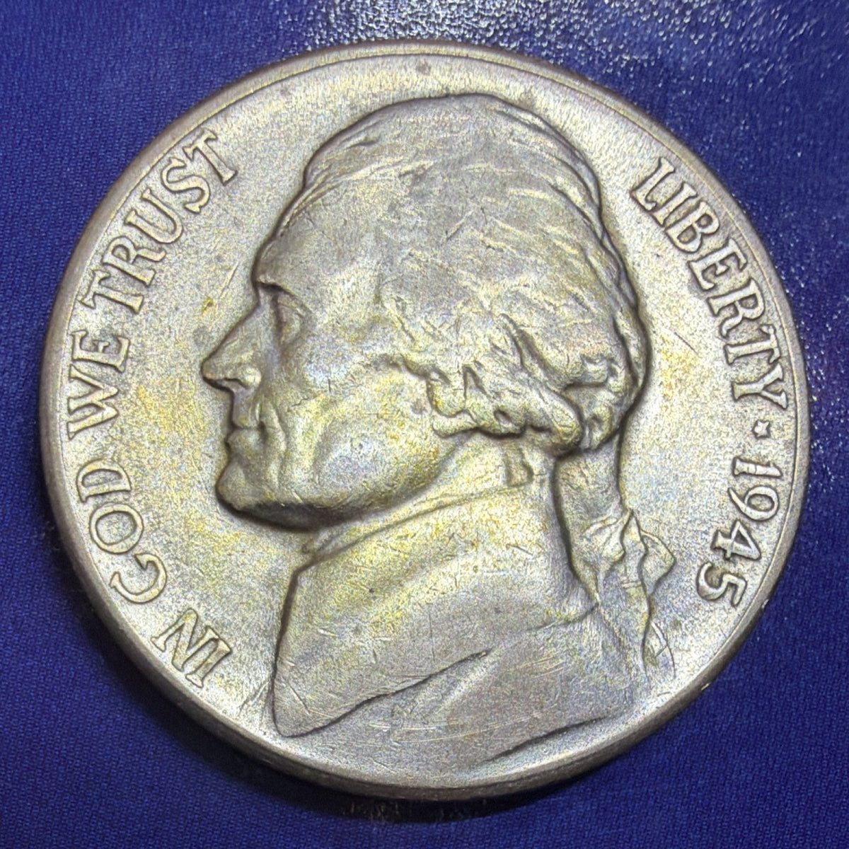 1945-D Jefferson Wartime Nickel 5C BU Uncirculated 35% Silver US Coin Denver