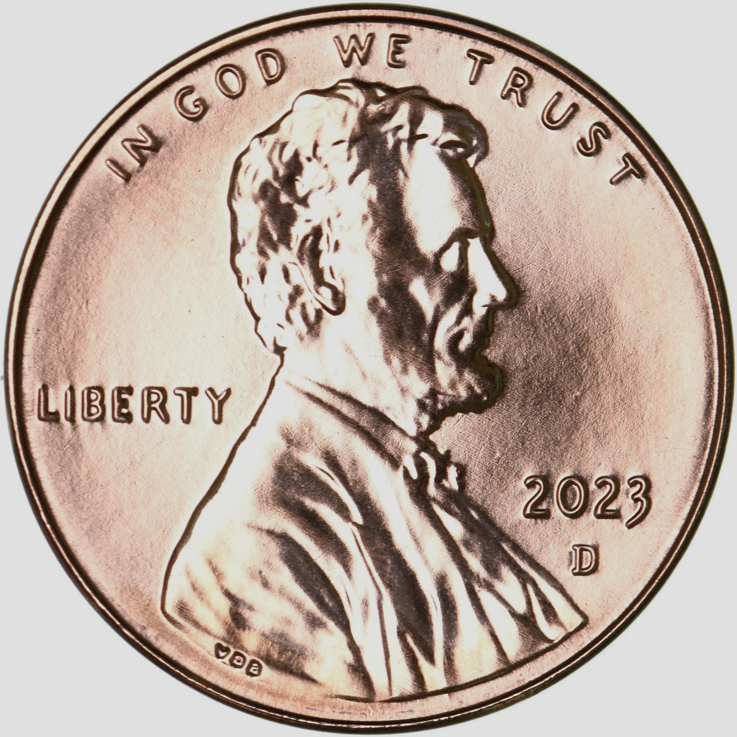 2023-D Gem BU RED  Lincoln Shield Cent Penny From US OBW Bank Wrapped Roll