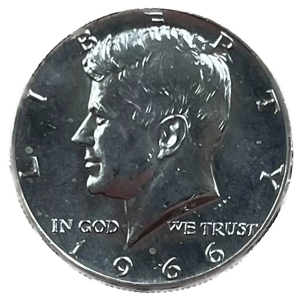 ⭐ 1966 Kennedy Half Dollar AU About Uncirculated 40% Silver Collectible JFK Coin
