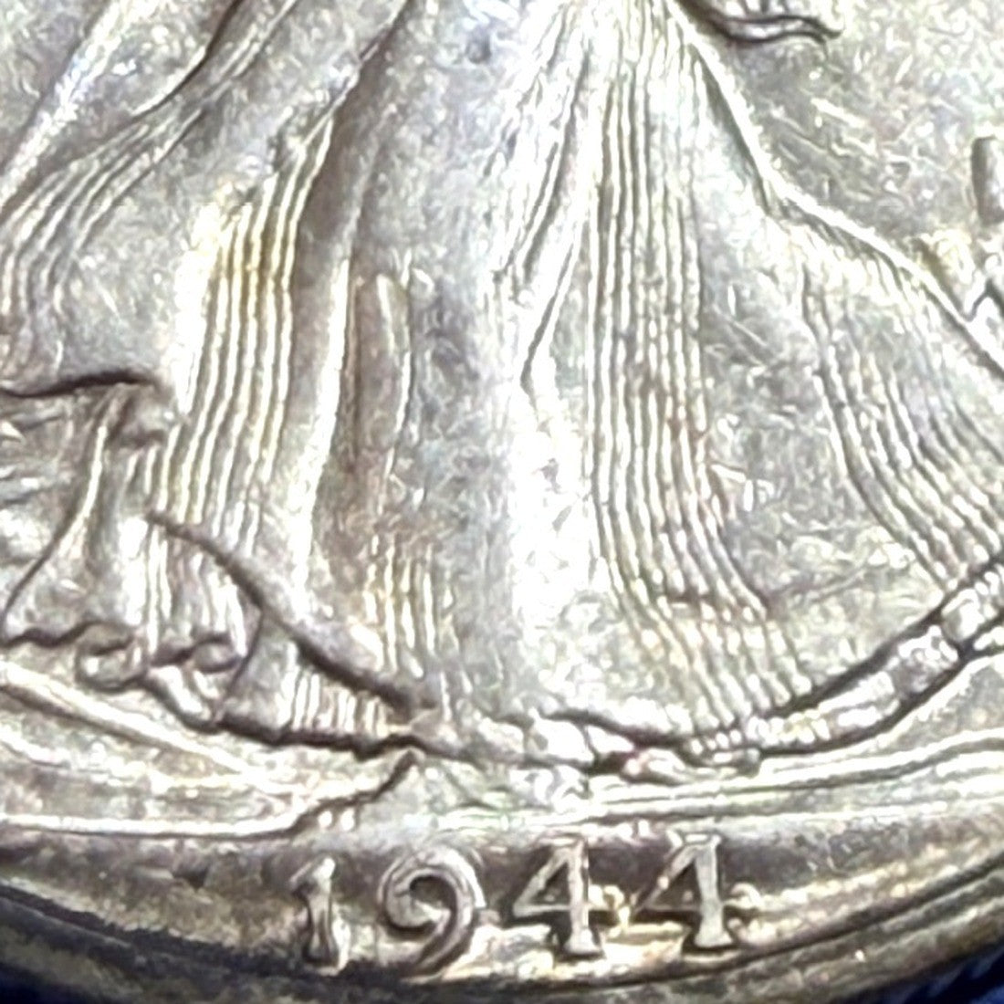 1944-D Walking Liberty Half Dollar 50C XF Extremely Fine 90% Silver Denver WWII