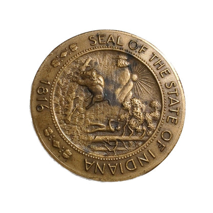 1816 - 1966 Seal of the State Indiana Sesquicentennial Medal Bronze Coin Collect