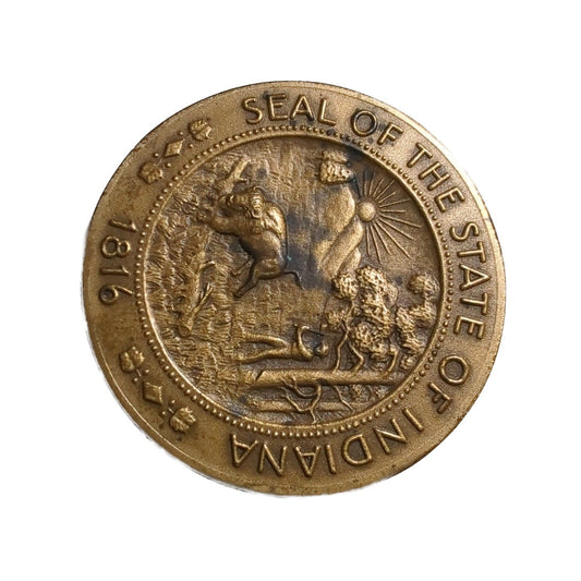 1816 - 1966 Seal of the State Indiana Sesquicentennial Medal Bronze Coin Collect