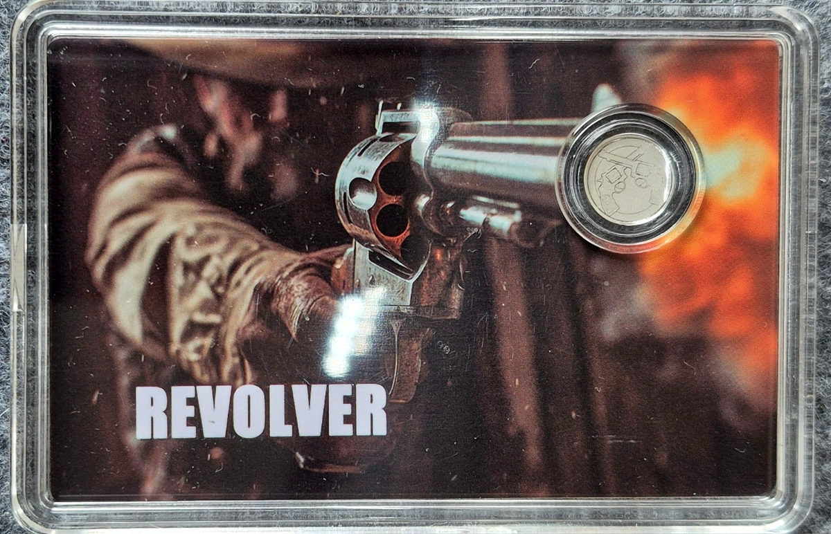 2026 Liberia $12 Revolver 1/1000 oz .999 Platinum Coin BU COA Low Serial #2539
