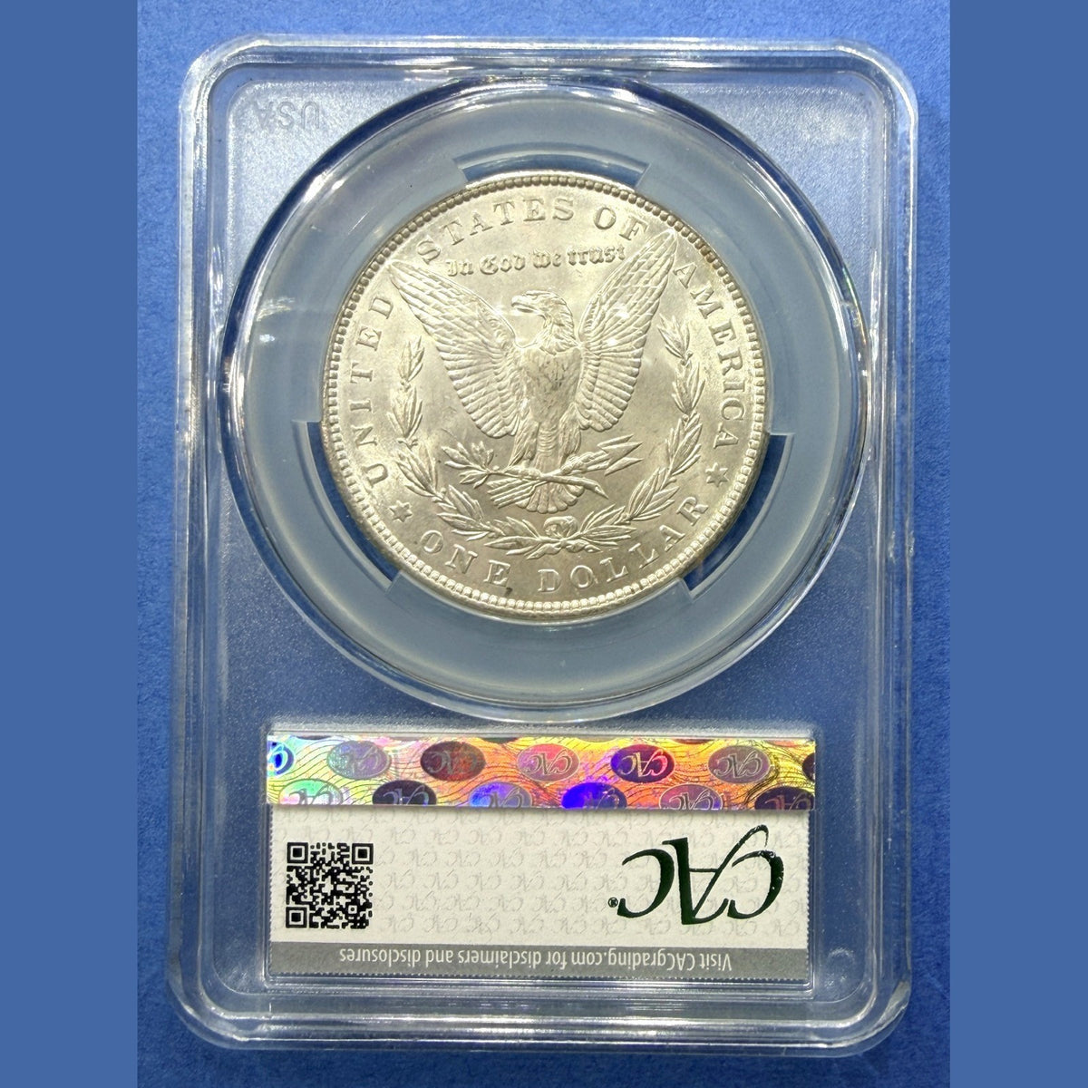 1889 Morgan Silver Dollar CAC UNC Details Cleaned Philadelphia Mint 90% Silver