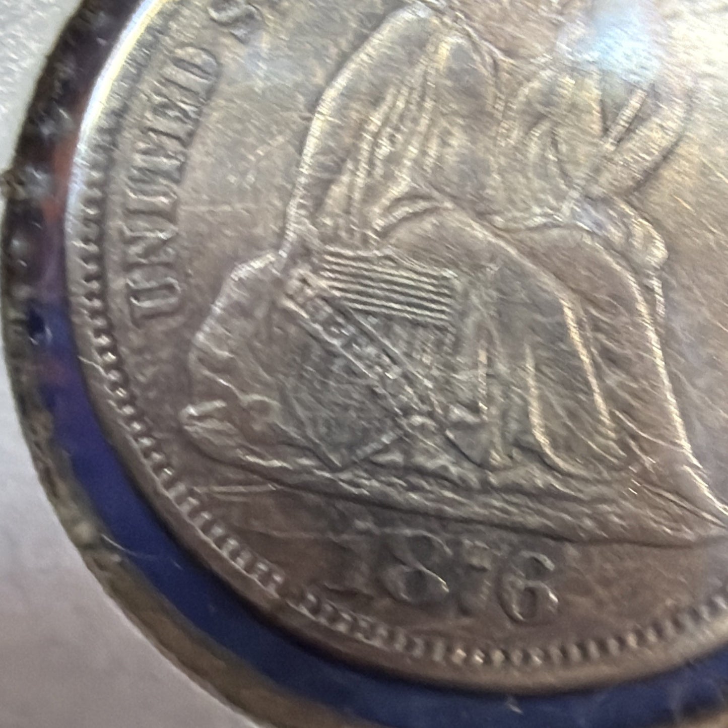 1876 P Seated Liberty 90% Silver Dime High Grade XF + Appearance VERY Nice Coin