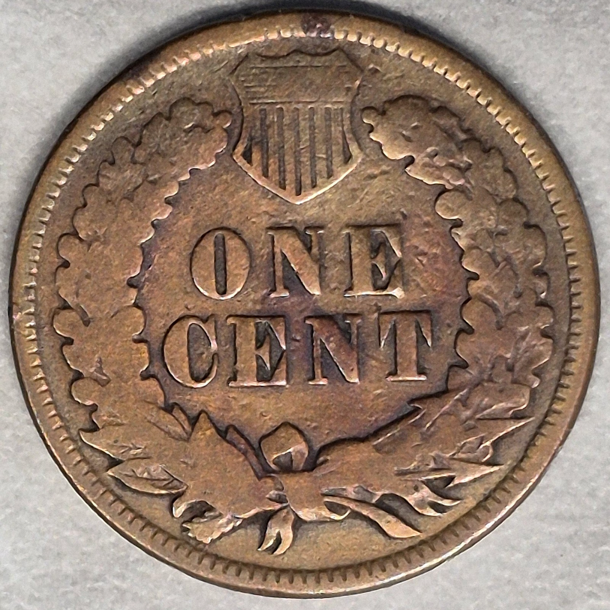 1876 Indian Head Cent Penny 1C VG Very Good Semi Key Date Low Mintage Bronze