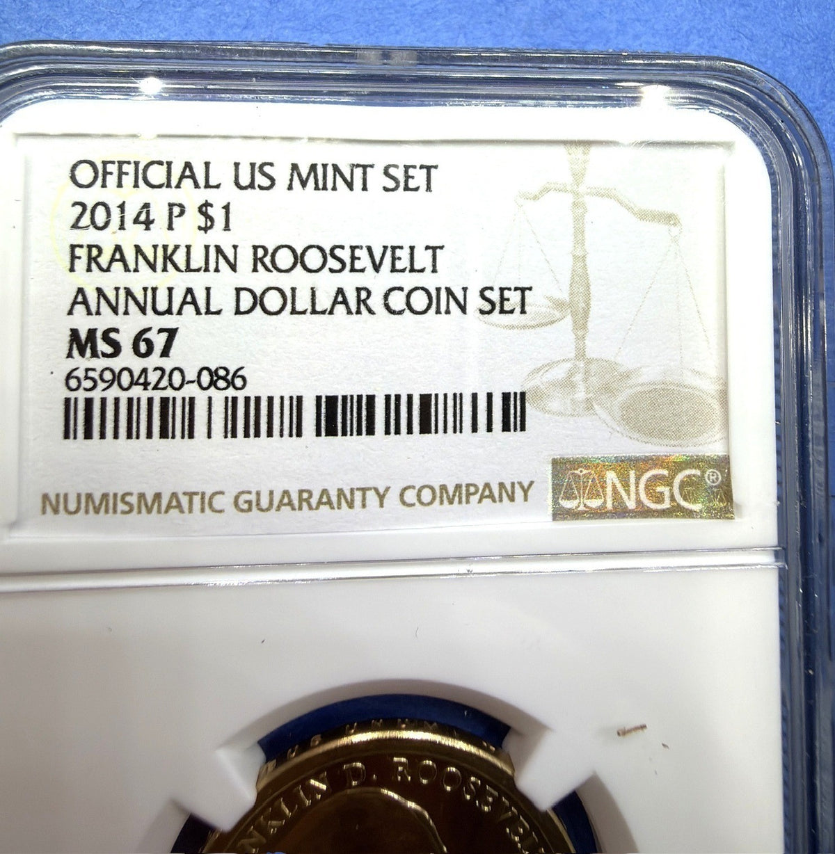 2014-P Franklin D Roosevelt Presidential Dollar $1 NGC MS67 Annual Coin Set FDR - view 7