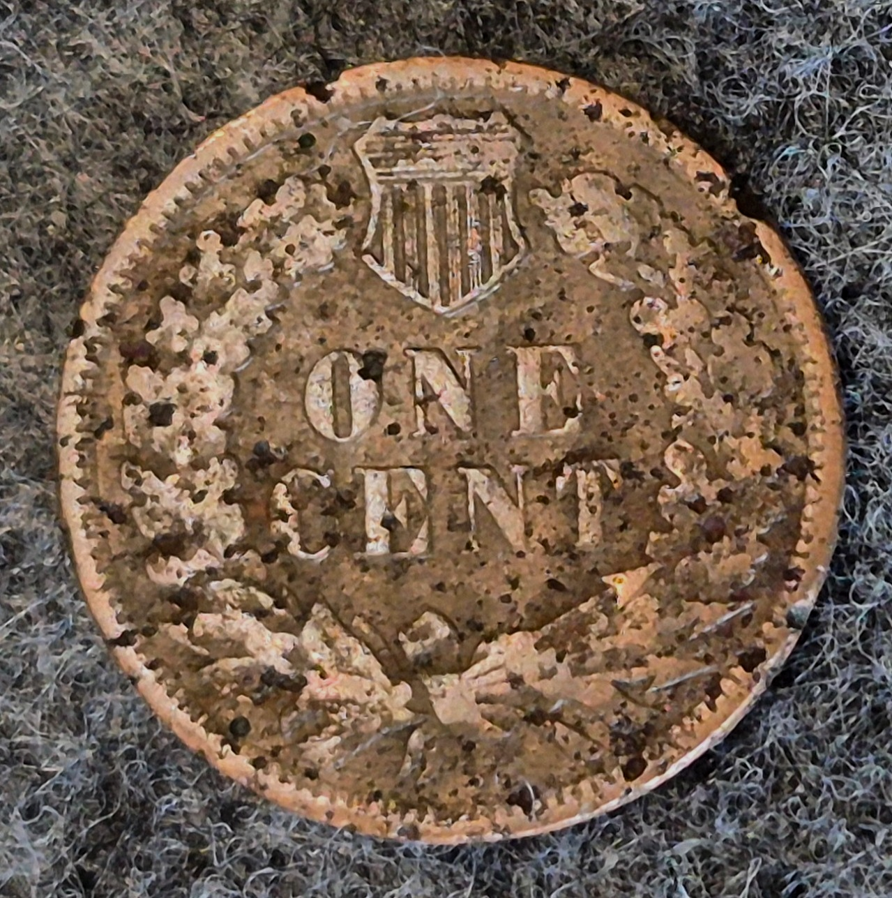 1879 Indian Head Cent Penny AG or Less Features, Hole Filler, Coin Pictured 1C