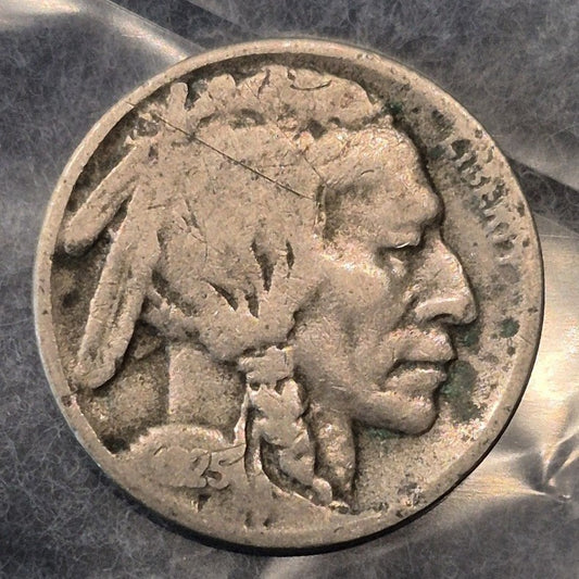 1925-D Buffalo Nickel 5C Denver Mint Better Date Low Mintage Indian Head AG