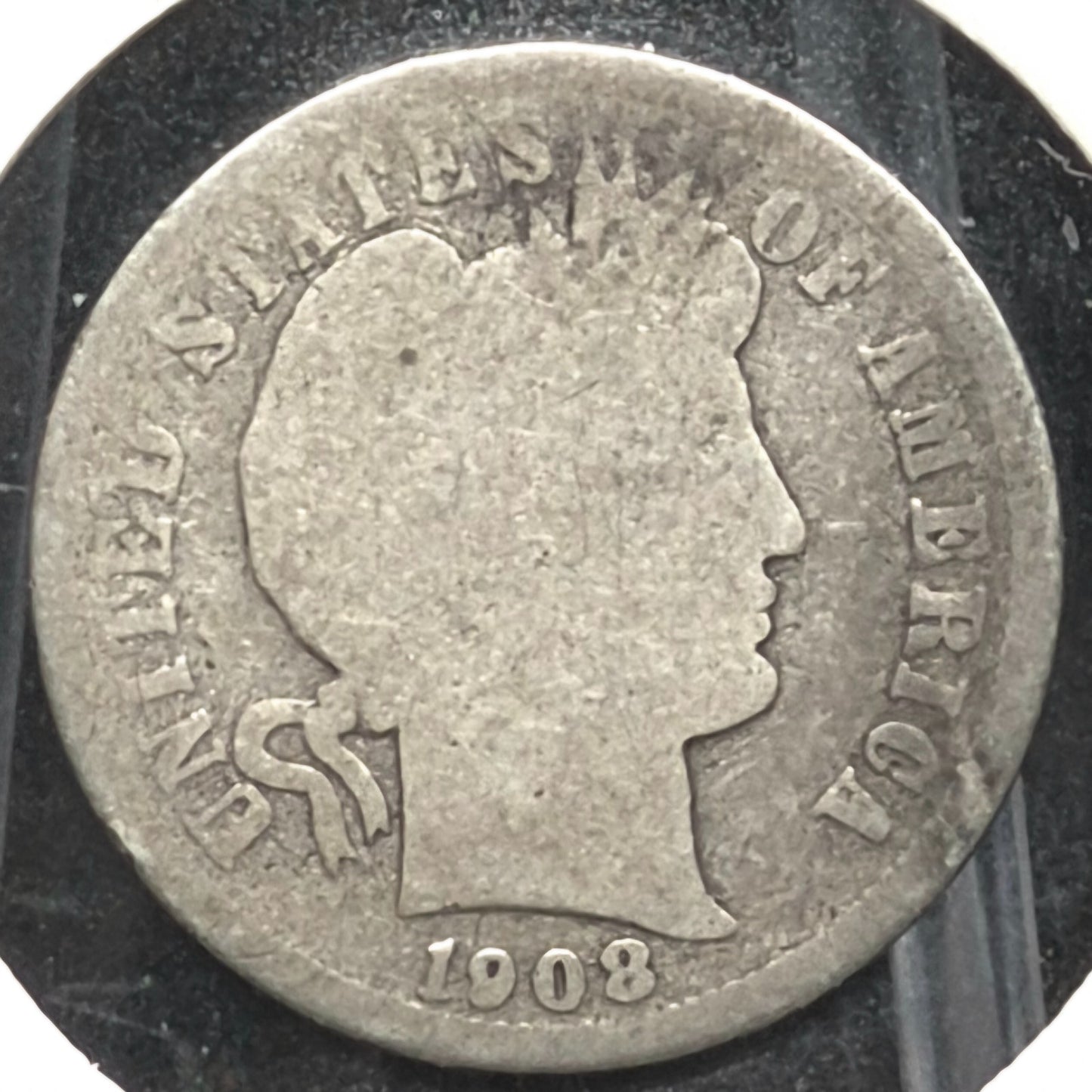 1908 D Barber Dime 🥈90% Silver🥈 Good Detailed Circulated Condition
