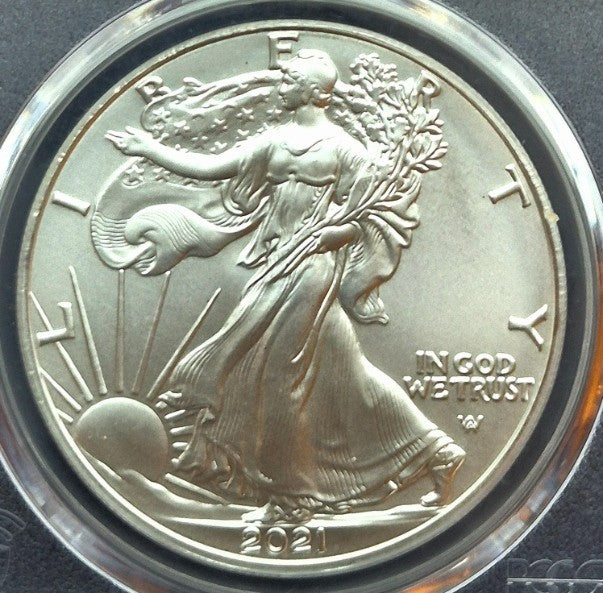 2021 PCGS MS70 Type 2 First Production Silver Eagle, Andre Reed HAND AUTOGRAPHED